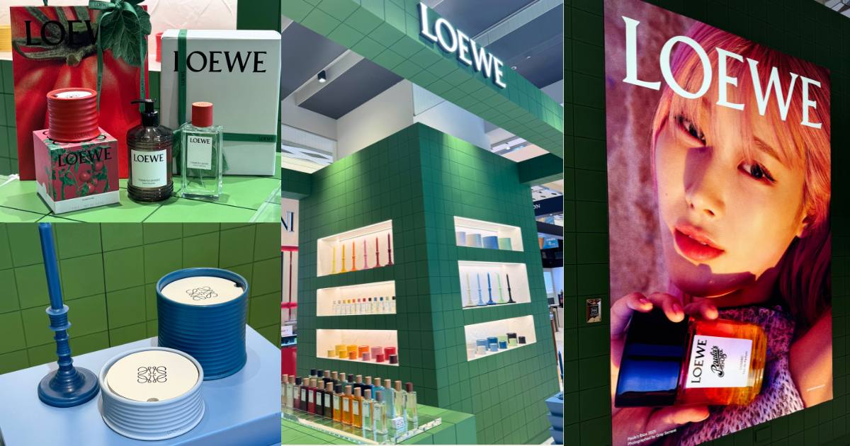LOEWE香氛DIAMONDTOWERS香氛體驗店開幕！新品「戶外香氛蠟燭」推生薑、馬鞭草超迷人，還有夢幻番茄葉禮盒！