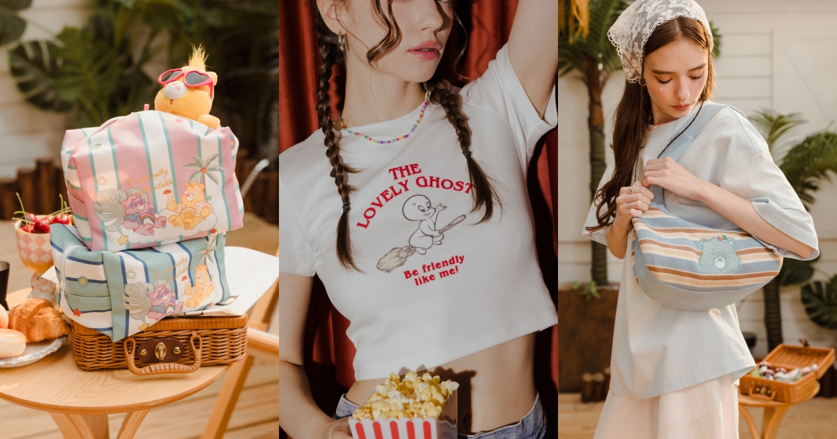 鬼馬小精靈與Care Bears彩虹熊快閃店太好逛！彩虹熊條紋化妝包可愛到發瘋！