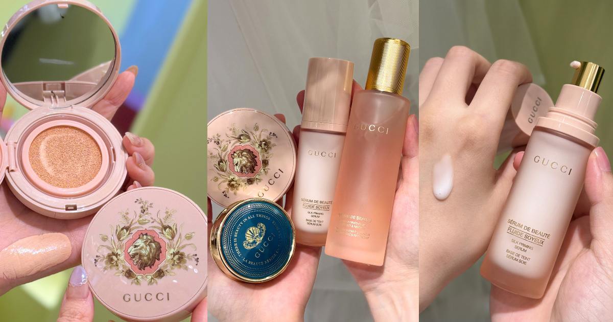 GUCCI Beauty正式進駐SOGO台北忠孝館！「熱賣精品美妝推薦」絲潤氣墊粉餅、霧面唇釉、柔光妝前乳必收！