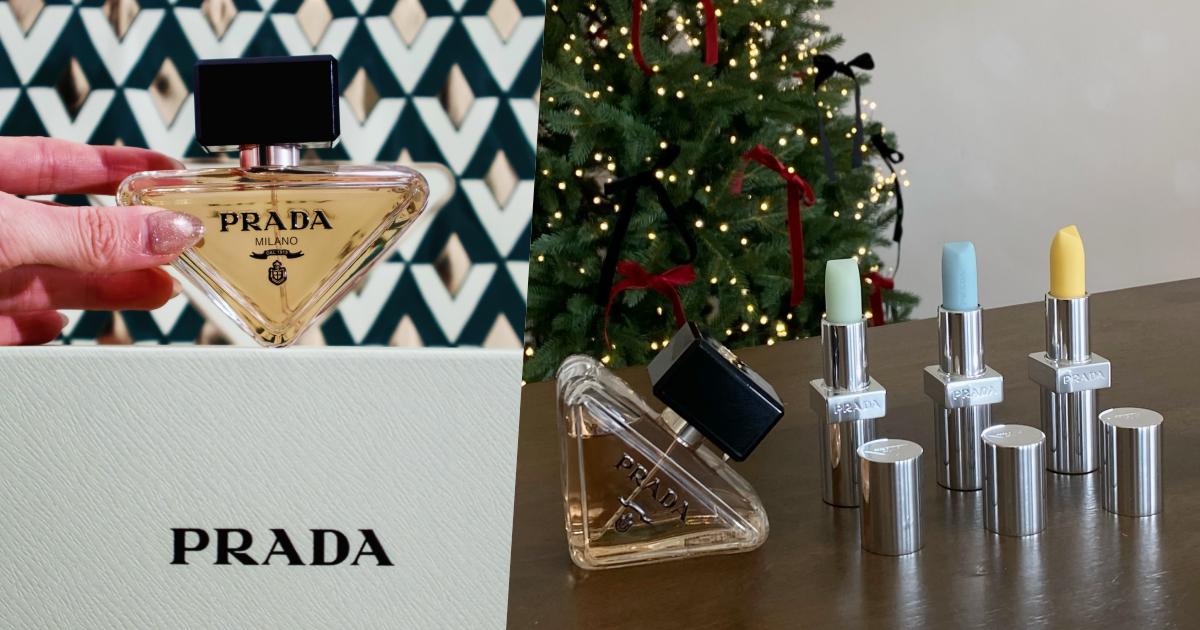 雙12百貨獨家優惠速報！PRADA Beauty聖誕禮盒首登場「潤唇膏雙入組、經典香氛彩妝禮盒」只要千元，這組真的心動！
